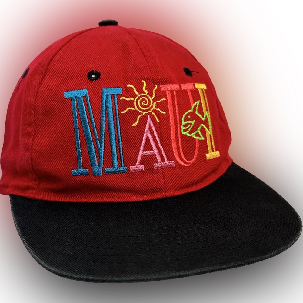 Vintage Maui Hawaiian Headwear Baseball Hat Snapback Cap Surfing 90’s - Picture 2 of 10